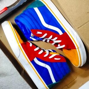 Colorful Vans High-Top Sneakers